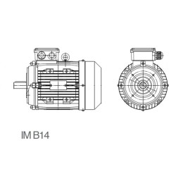 Moteur triphasé 1.5KW 1500tr/min (4 POLES)