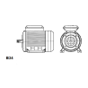 Moteur triphasé I-MAK, 1.1 KW, 3000 TR/MIN, 2 POLES, HA 80, 230/400V, IE3, ALUMINIUM